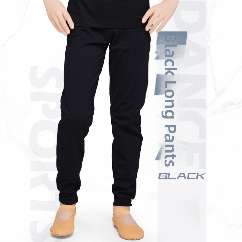 Šokių kelnės, morkų stiliaus, laisvos, likros, medvilnės, juodos, berniukiškos jogos kelnės, rudens egzamino tamprės