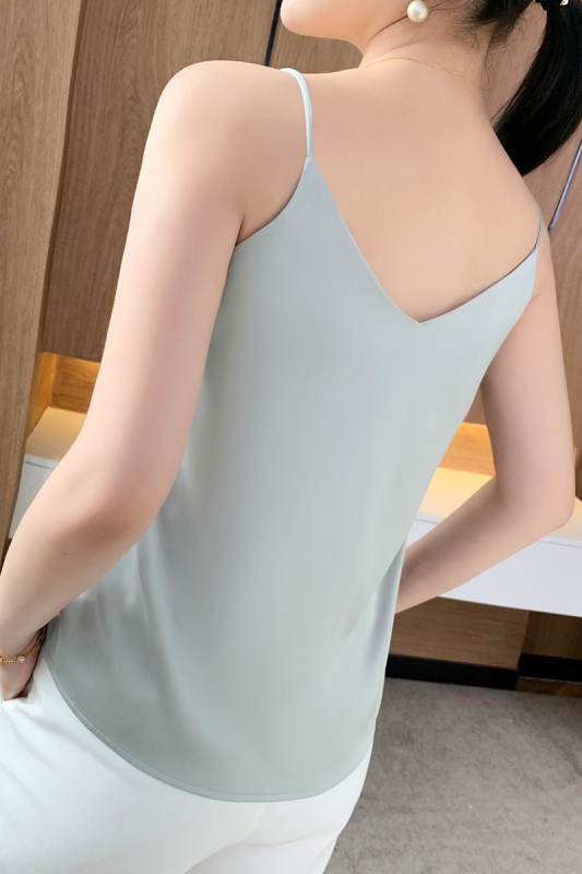 Selyem utánzatú trikó női nyári kosztüm elérhető luxus szatén külső ujjatlan felsővel, váll nélküli, fehér, karcsúsított szabású