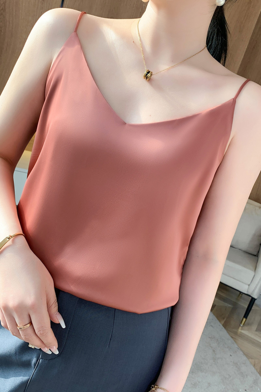 Selyem utánzatú trikó női nyári kosztüm elérhető luxus szatén külső ujjatlan felsővel, váll nélküli, fehér, karcsúsított szabású