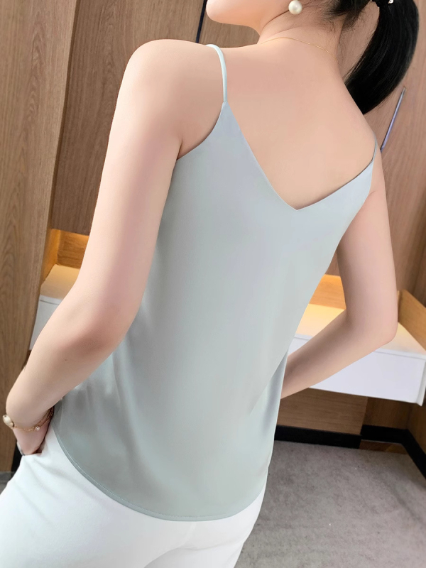 Selyem utánzatú trikó női nyári kosztüm elérhető luxus szatén külső ujjatlan felsővel, váll nélküli, fehér, karcsúsított szabású