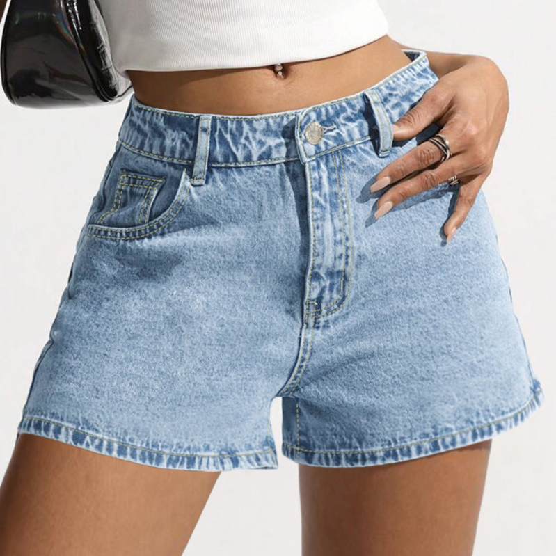 Határokon átnyúló külkereskedelem Amazon európai és amerikai szexi lány masni hímzett farmer rövidnadrág női lezser sokoldalú laza rövidnadrág