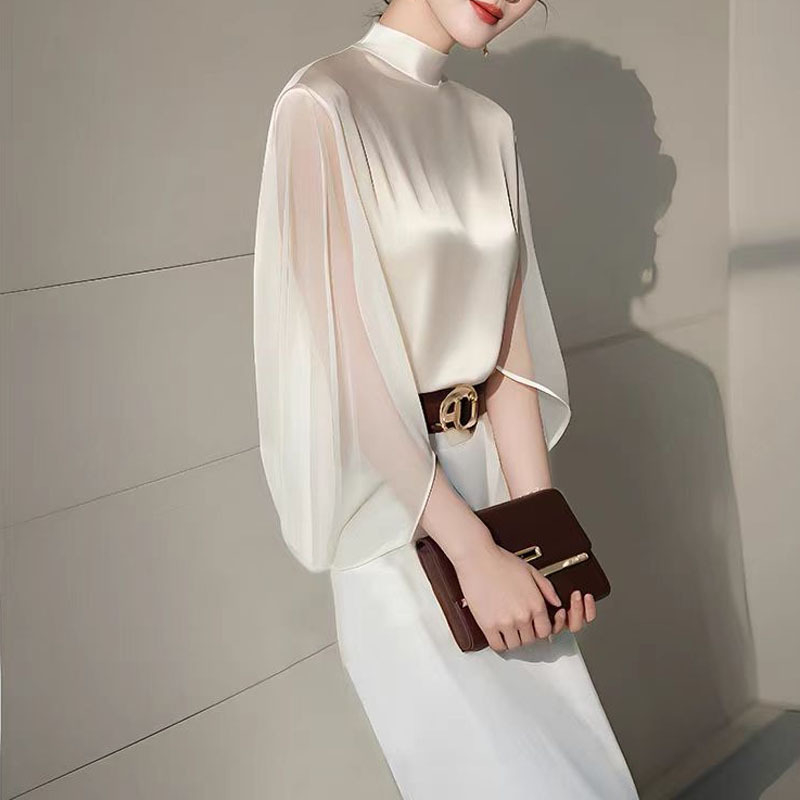 Kora őszi viselet, könnyű luxus, csúcskategóriás, nagylelkű, tisztességes temperamentumú istennő, rajongó, csúcskategóriás, kis illatos stílusú ing, szoknya, kosztüm, nyár