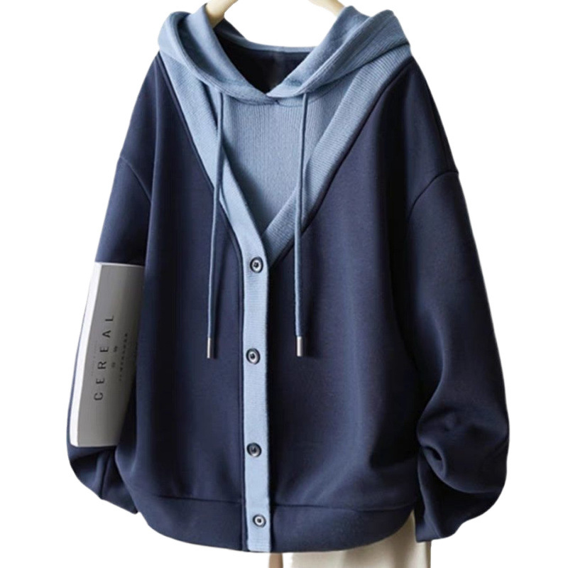 1,00 kg-150,00 kg Bársony Hamis Kétrészes Felső Pulóver Női 2025 Ősz és Tél Új Explosions Vastagított Tavaszi és Őszi Hétköznapi Női