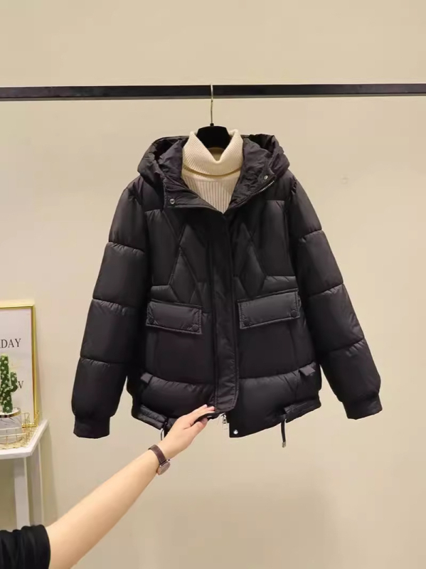 Haine noi cu glugă din bumbac pentru femei, haine de iarnă pentru persoane de statură mică, jachete largi, îngroșate, cu bumbac, pentru studenți, haine de exterior, haine de exterior la modă