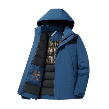 Μεσήλικες και ηλικιωμένοι, ανδρικό παλτό με επένδυση από βαμβάκι από γραφένιο, χειμωνιάτικο, ζεστό, βαμβακερό παλτό, ρουχισμός εργασίας για μπαμπά, ζεστό, βαμβακερό παλτό με κουκούλα