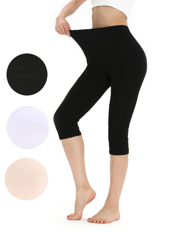 2025-ös, határokon átnyúló, új európai és amerikai, 3 részes, nyári női divatos, rugalmas, háromnegyedes leggings