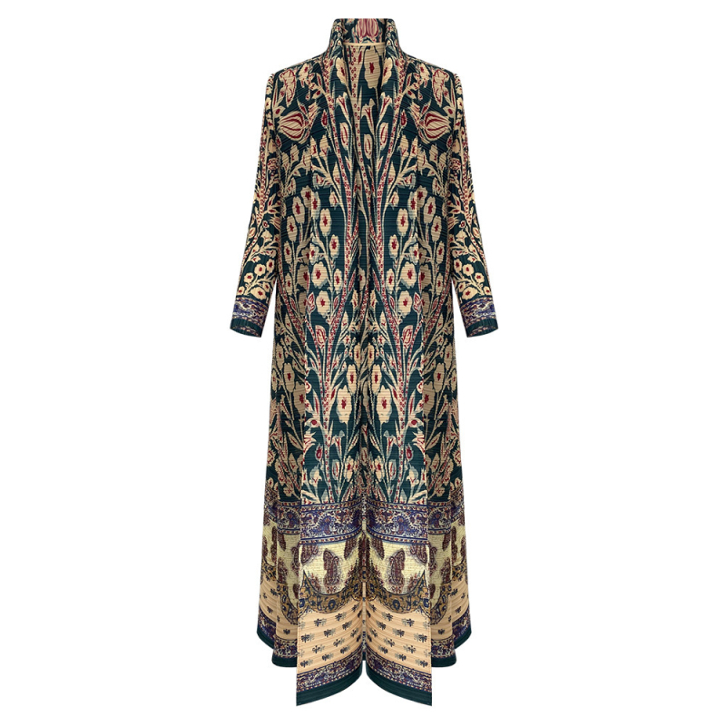 Δημοφιλές Γυναικείο Ρόμπε Abaya Aliexpress Commuter για Άνοιξη και Καλοκαίρι, Νέο, Τυπωμένο, Μακρυμάνικο, Χαλαρό, Πλισέ Ζακέτα