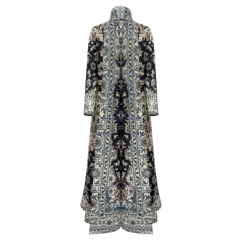 Δημοφιλές Γυναικείο Ρόμπε Abaya Aliexpress Commuter για Άνοιξη και Καλοκαίρι, Νέο, Τυπωμένο, Μακρυμάνικο, Χαλαρό, Πλισέ Ζακέτα