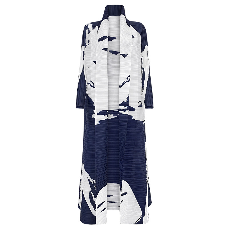 Δημοφιλές Γυναικείο Ρόμπε Abaya Aliexpress Commuter για Άνοιξη και Καλοκαίρι, Νέο, Τυπωμένο, Μακρυμάνικο, Χαλαρό, Πλισέ Ζακέτα