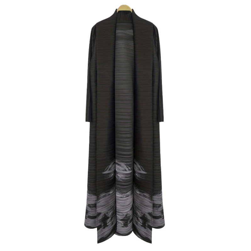 Δημοφιλές Γυναικείο Ρόμπε Abaya Aliexpress Commuter για Άνοιξη και Καλοκαίρι, Νέο, Τυπωμένο, Μακρυμάνικο, Χαλαρό, Πλισέ Ζακέτα