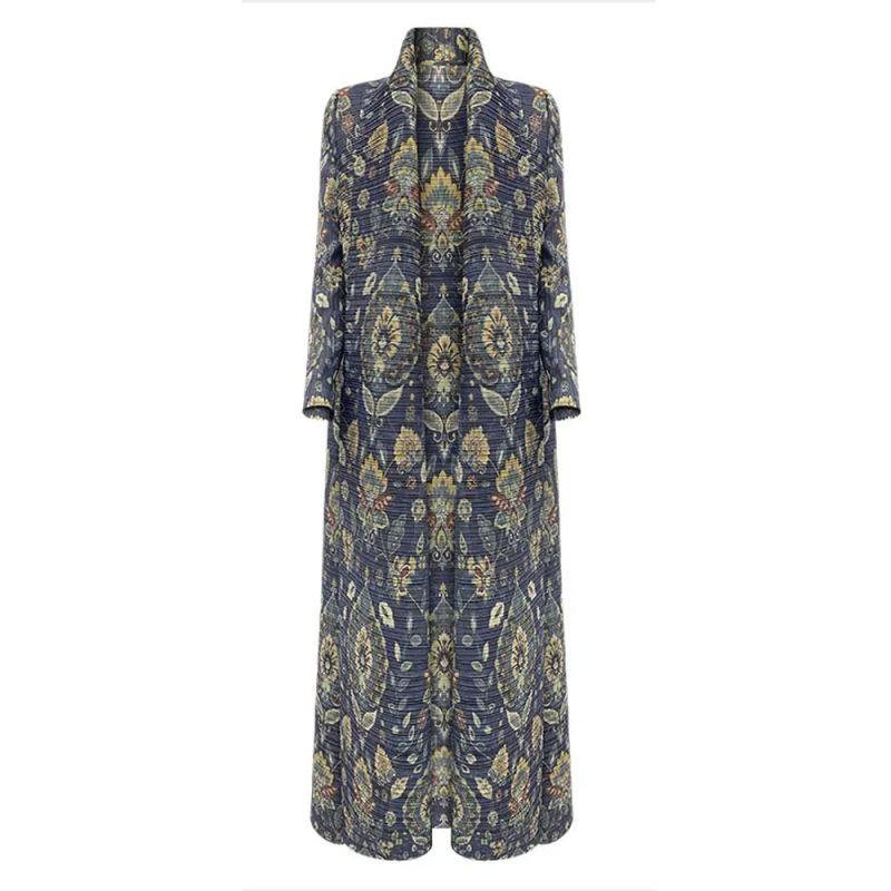 Δημοφιλές Γυναικείο Ρόμπε Abaya Aliexpress Commuter για Άνοιξη και Καλοκαίρι, Νέο, Τυπωμένο, Μακρυμάνικο, Χαλαρό, Πλισέ Ζακέτα