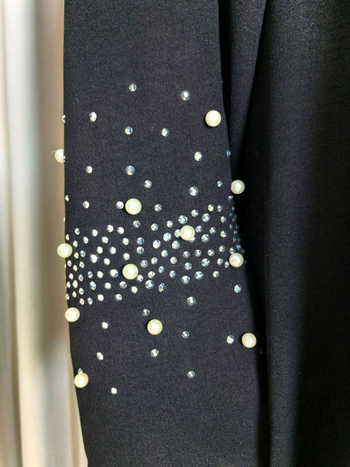 Διασυνοριακό ευρωπαϊκό και αμερικανικό φόρεμα μόδας Μέσης Ανατολής Ντουμπάι Ρόμπα Μουσουλμανική Κομψή Ζακέτα Στρας Μαργαριτάρι Κασκόλ ABAY