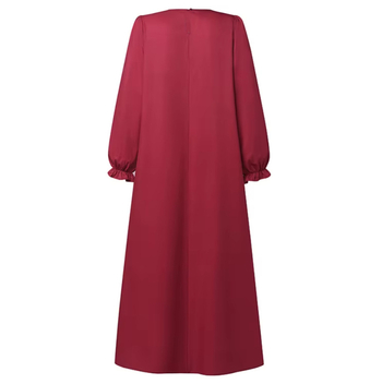 Νέο μουσουλμανικό φόρεμα με στάμπα σε στυλ Νοτιοανατολικής Ασίας, ρετρό, χαλαρό, μεγάλο μέγεθος, σε στυλ 2025