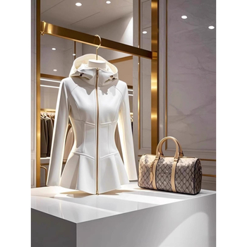 Az idei népszerű, gyönyörű európai fehér kapucnis pulóver, női 2025-ös új tavaszi, egyedi temperamentumos mellény.