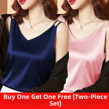 Γιλέκο εσωρούχων μονό/δύο τεμαχίων για γυναίκες, καλοκαιρινό, χαλαρό αμάνικο τοπ με αδυνατιστική εμφάνιση και σλιπ