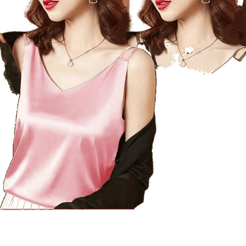 Γιλέκο εσωρούχων μονό/δύο τεμαχίων για γυναίκες, καλοκαιρινό, χαλαρό αμάνικο τοπ με αδυνατιστική εμφάνιση και σλιπ