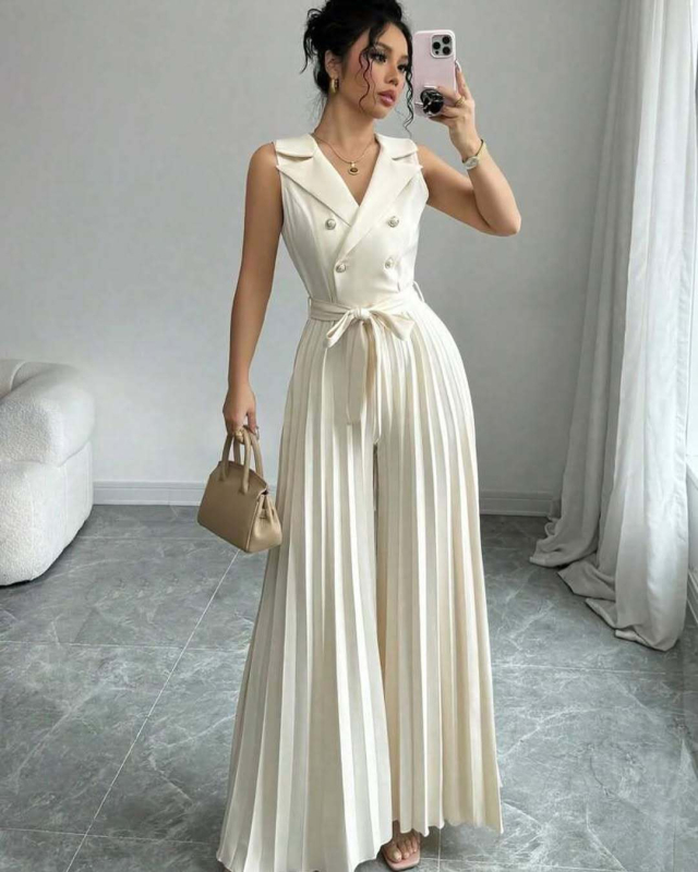 2025-ös európai és amerikai, határokon átnyúló, amazon francia öltönygalléros ruha, elegáns, egyszínű, V-nyakú, fűzős derekú, rakott szoknya