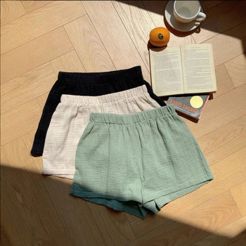 2025 Amazon határokon átnyúló, egyszínű, lezser, új rövidnadrág, női nyári, laza, háromirányú, lezser otthoni viselet