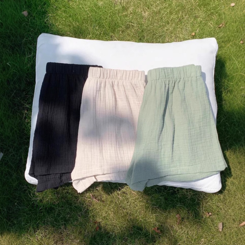 2025 Amazon határokon átnyúló, egyszínű, lezser, új rövidnadrág, női nyári, laza, háromirányú, lezser otthoni viselet