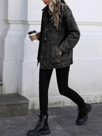 D Spot-20808 # Διασυνοριακά ευρωπαϊκά και αμερικανικά ρετρό μπουφάν Amazon Μοντέρνα γυναικεία μπουφάν Τζιν μπουφάν