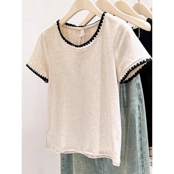 Γυναικείο μπλουζάκι με κανονικούς ώμους, άνετο, άνετο, άνετο, με στυλ και ευέλικτο μπλουζάκι, που αντιστέκεται στο χρώμα του δέρματος, με αντιγηραντική δράση.