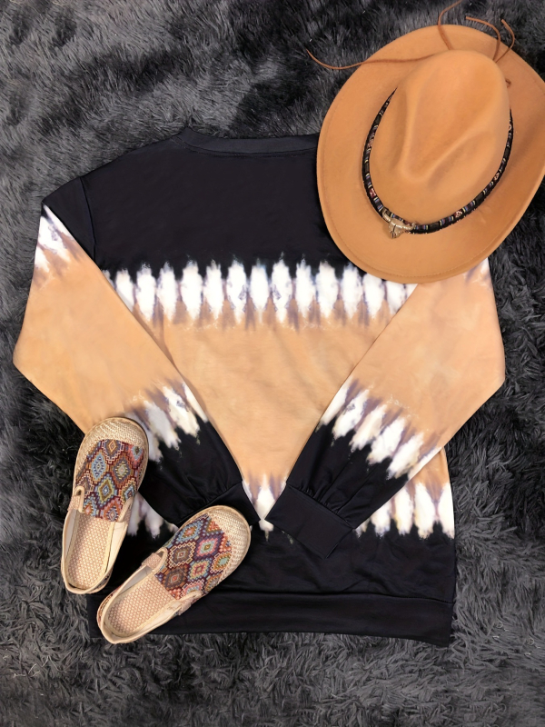 Határokon átnyúló, 2023-as őszi Xi Yin akciós azték western etnikai stílusú retró mintás női felsőpulóver