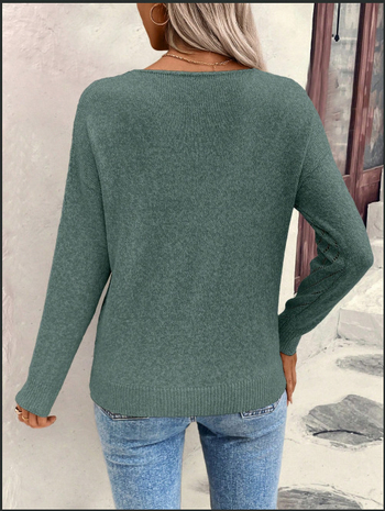 Europietiški ir amerikietiški rudens ir žiemos nauji megztiniai, tuščiaviduriai laisvi laisvalaikio megztiniai moterims, ilgomis rankovėmis megztiniai rudens ir žiemos paltai