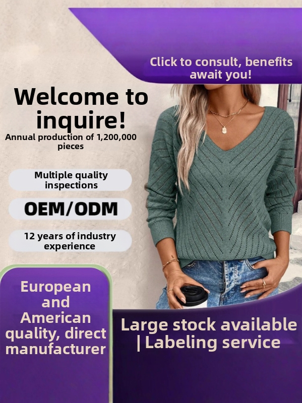 Europietiški ir amerikietiški rudens ir žiemos nauji megztiniai, tuščiaviduriai laisvi laisvalaikio megztiniai moterims, ilgomis rankovėmis megztiniai rudens ir žiemos paltai