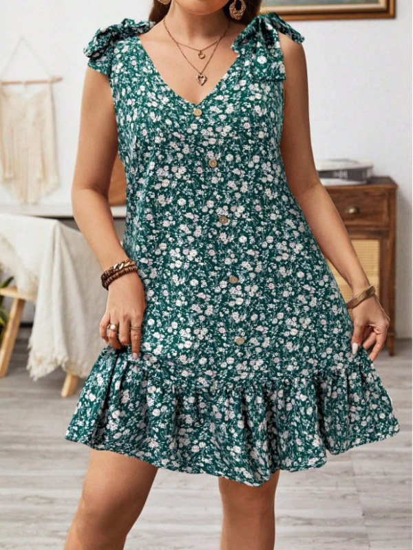 Határokon átnyúló európai és amerikai ruházati nyári fodros virágmintás mini szoknya bohém stílusú strandszoknya aljú harisnyatartó ruha