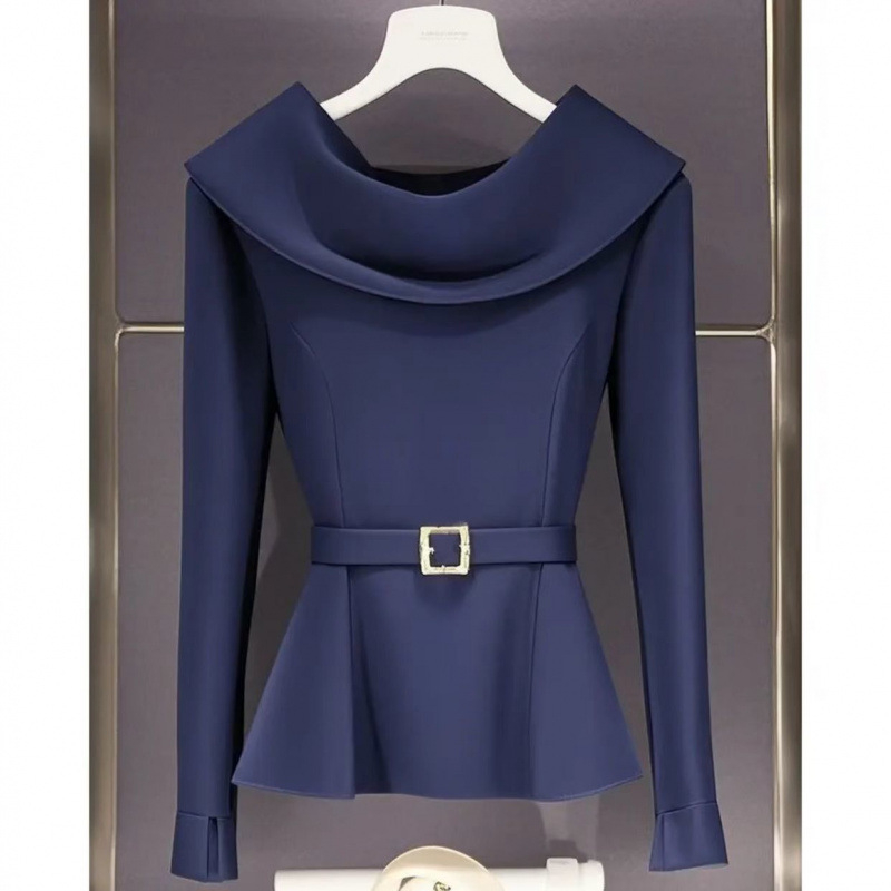 2024 m. aukščiausios klasės dizaino pojūtis, elegantiškas europietiškas kriaušės formos paveikslas, aukščiausios klasės, išskirtinis viršutinis sijonas, vientisos spalvos kostiumas moterims