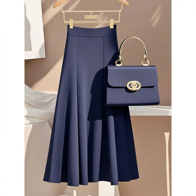 2024 m. aukščiausios klasės dizaino pojūtis, elegantiškas europietiškas kriaušės formos paveikslas, aukščiausios klasės, išskirtinis viršutinis sijonas, vientisos spalvos kostiumas moterims