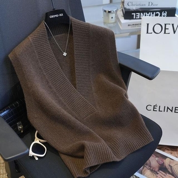 Internetes híres, minden mérkőzésre alkalmas, egyszínű, könnyű, luxus ujjatlan mellény, kötött pulóver, V-nyakú, hétköznapi mellény, divatos, elegáns spandex