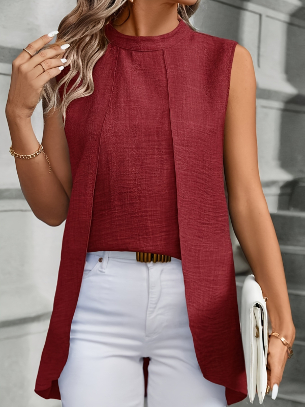 Trendi, nagy eladású, határokon átnyúló női, szabálytalan mintás, kétrészes ing új dizájnnal, drapézott felsőrésszel, sokoldalú