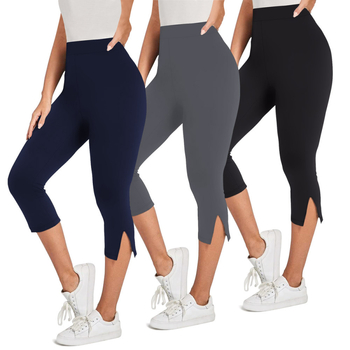 Határokon átnyúló, népszerű, magas derekú, rövidített leggings, nyári női vékony külső ruházat, rugalmas fitnesz rövidített jóganadrág