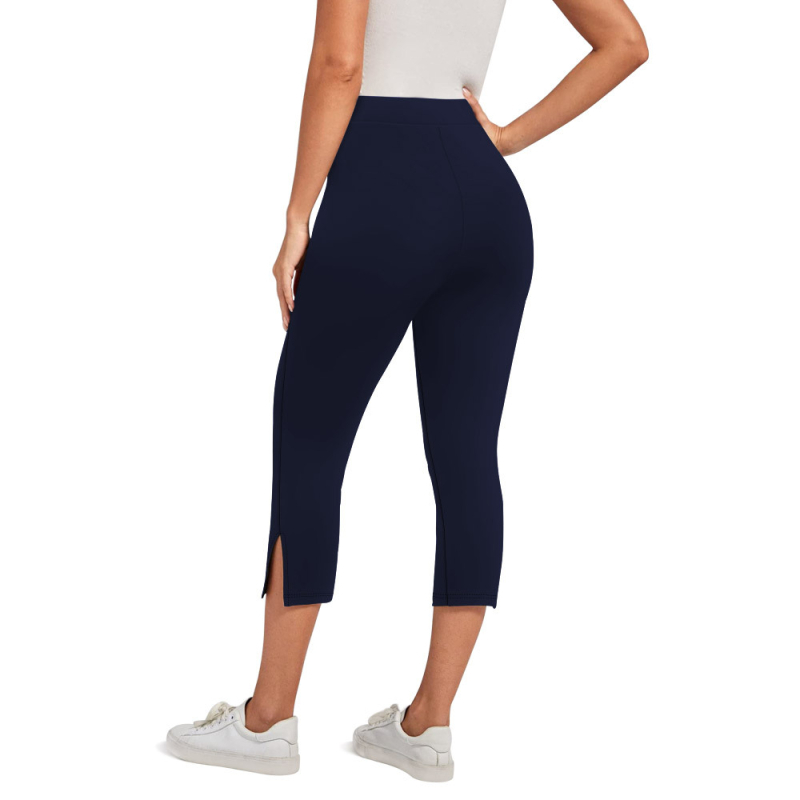 Határokon átnyúló, népszerű, magas derekú, rövidített leggings, nyári női vékony külső ruházat, rugalmas fitnesz rövidített jóganadrág