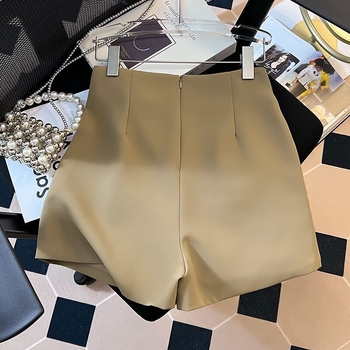 Öltönynadrágok Nyári Női 2025 Új Magas Derekú Drapéria Dizájn Rakott Karcsú Look Egyenes Nadrág All-Match Hot Nadrág