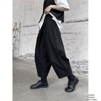 Лятни тънки балон панталони Yamamoto, широки, свободни, 2024, гащички, панталони тип „банан“, харомени, панталони тип „морков“