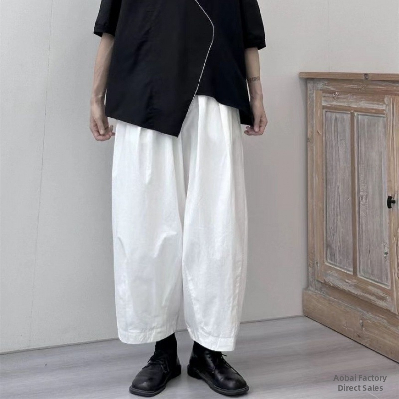 Yamamoto Letné tenké balónové nohavice Široké nohavice Voľné 2024 Bloomers Banana Nohavice Harem Mrkvové Dad Nohavice