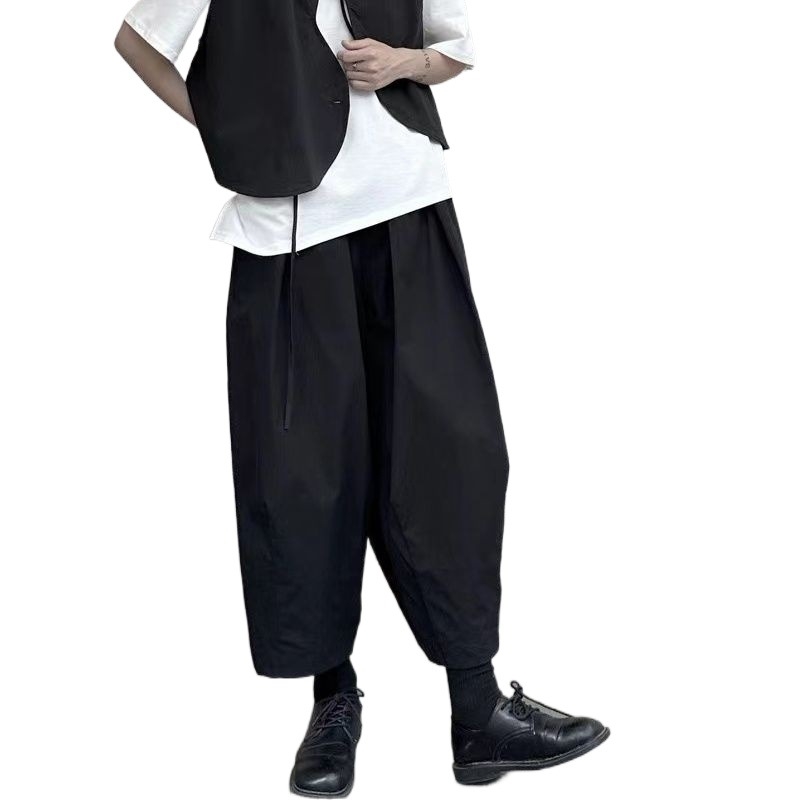 Yamamoto nyári vékony ballonnadrág, széles szárú, laza 2024-es bugyinadrág, banánnadrág, hárem, sárgarépa apuka nadrág