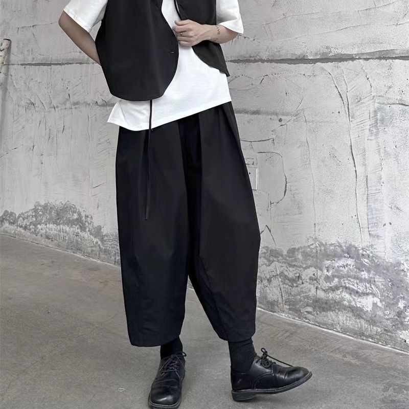 Yamamoto nyári vékony ballonnadrág, széles szárú, laza 2024-es bugyinadrág, banánnadrág, hárem, sárgarépa apuka nadrág