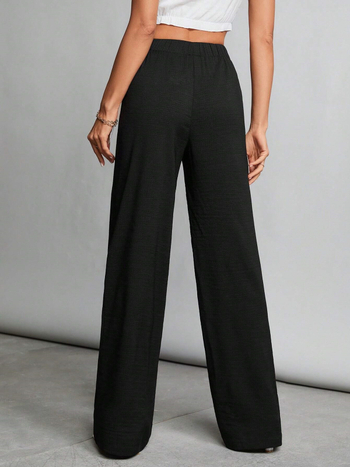 Amazon határokon átnyúló európai és amerikai női gumis derékú, laza, egyenes szárú, hétköznapi nadrág