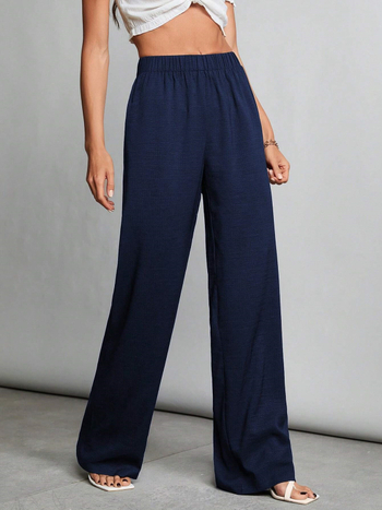 Amazon határokon átnyúló európai és amerikai női gumis derékú, laza, egyenes szárú, hétköznapi nadrág