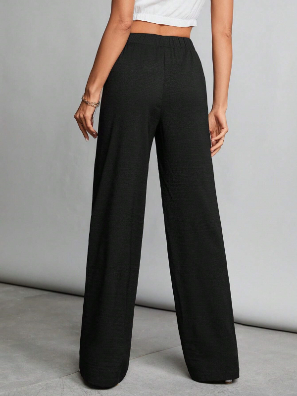 Amazon határokon átnyúló európai és amerikai női gumis derékú, laza, egyenes szárú, hétköznapi nadrág