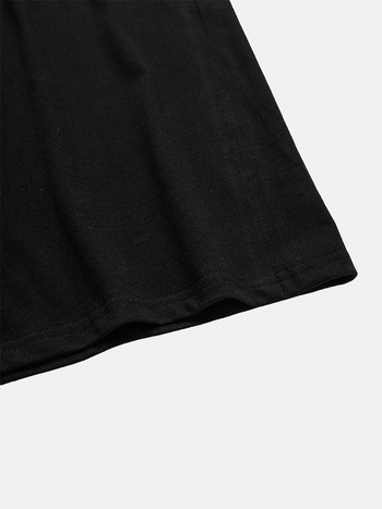 Holdmintás nyomtatott póló, rövid ujjú, kerek nyakú, lezser felső, nyári és tavaszi, fekete európai és amerikai pamut női