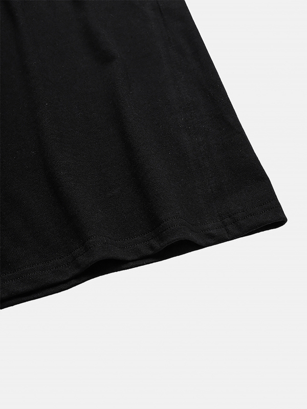 Holdmintás nyomtatott póló, rövid ujjú, kerek nyakú, lezser felső, nyári és tavaszi, fekete európai és amerikai pamut női