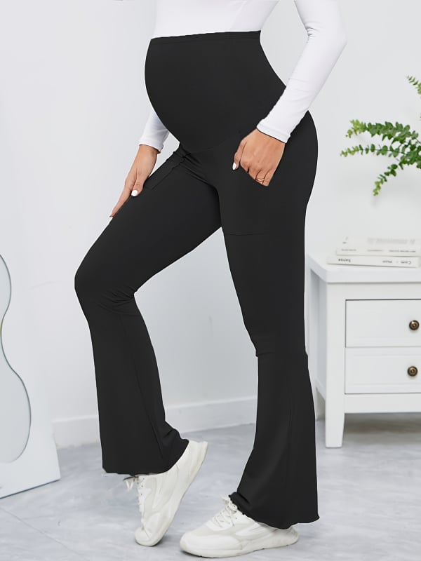 2025 Pantaloni de maternitate transfrontalieri noi, cu fund clopot, pentru maternitate, cu croială înaltă, pentru dropshipping transfrontalier