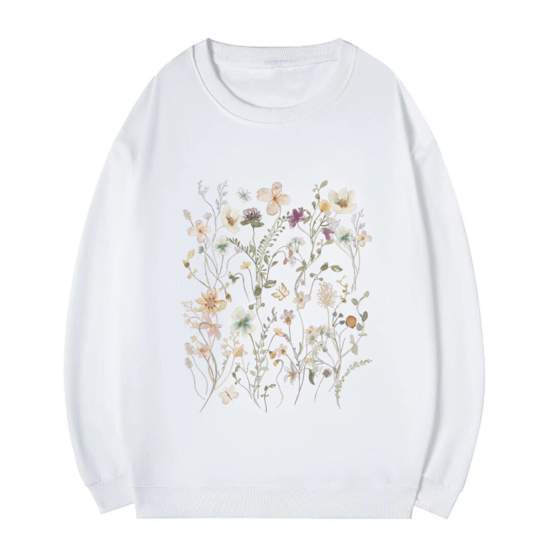 2024 Amazon európai és amerikai külkereskedelmi népszerű pulóver, női, friss virágmintás, laza, plus size, férfiaknak és nőknek