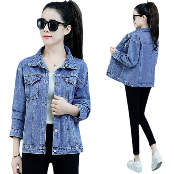 Γυναικείο τζιν μπουφάν, μοντέρνο, άνοιξη & φθινόπωρο 2025, νέα, ευέλικτα ρούχα τζιν, στενό μπουφάν, γυναικείο κοντό μπουφάν