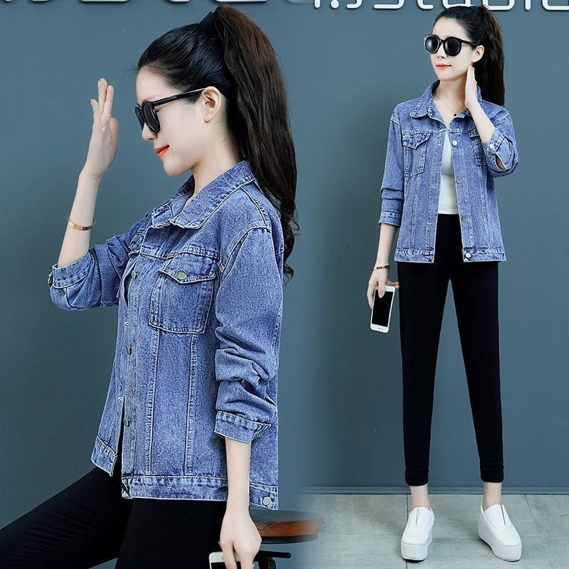 Farmerdzseki, női divatos tavaszi és őszi 2025-ös kollekció, új, sokoldalú farmerruházat, karcsúsított felsőrész, női rövid fazon