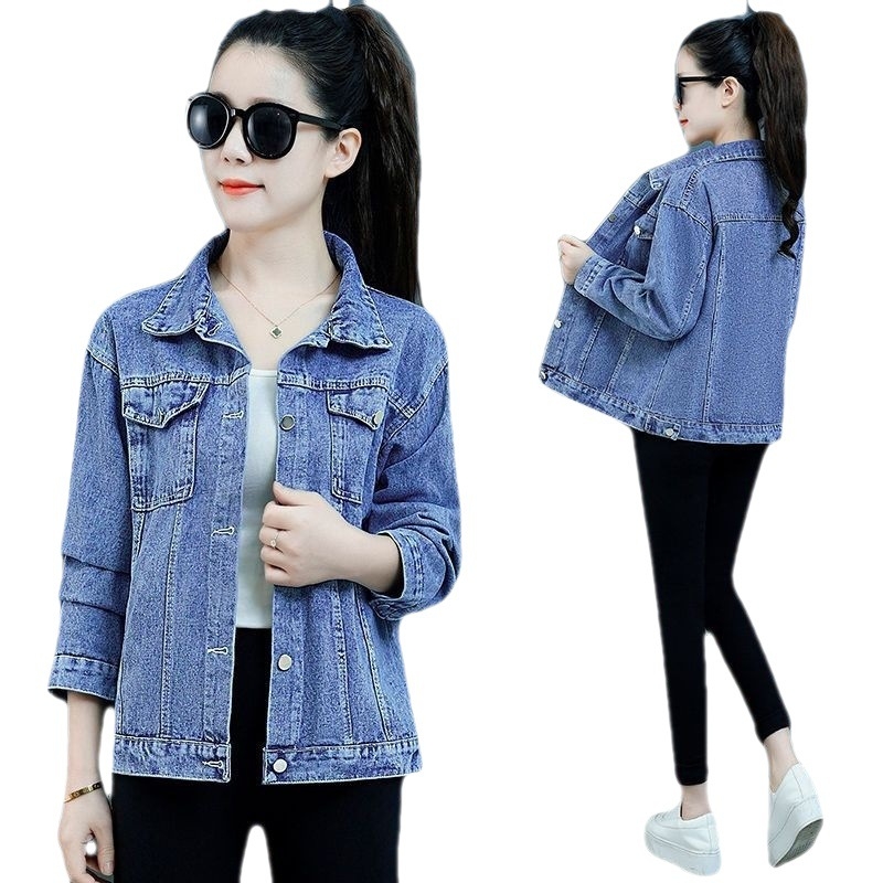 Farmerdzseki, női divatos tavaszi és őszi 2025-ös kollekció, új, sokoldalú farmerruházat, karcsúsított felsőrész, női rövid fazon